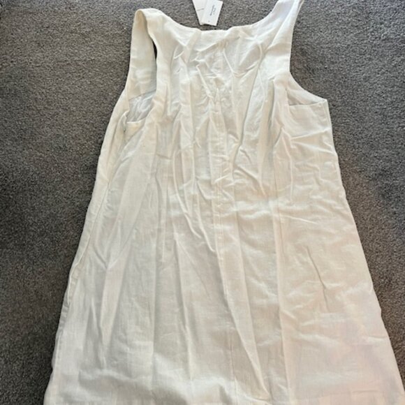 NWT Abercrombie & Fitch Linen Blend Square Neck Mini Dress, XL - Picture 6 of 6